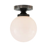 Antique Brass Yaounde Flush Globe Ceiling Light Fixture