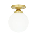 Antique Brass Yaounde Flush Globe Ceiling Light Fixture