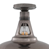 Geneva Industrial Ceiling Light, Antique Brass Finish