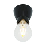 Sleek Black Porcelain Flush Light Fixture: Modern Baltimore Design