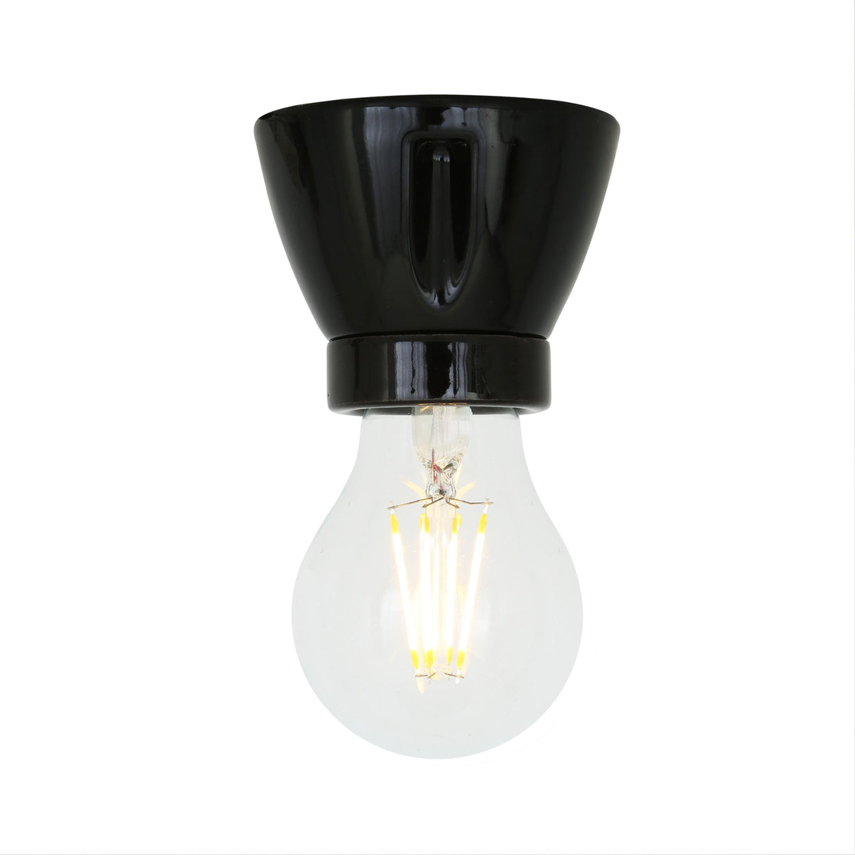 Sleek Black Porcelain Flush Light Fixture: Modern Baltimore Design