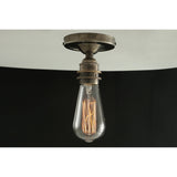 Antique Brass Vintage Flush Ceiling Light by Bexter