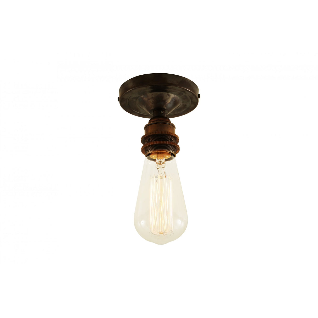 Antique Brass Vintage Flush Ceiling Light by Bexter