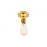 Antique Brass Vintage Flush Ceiling Light by Bexter