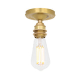 Antique Brass Vintage Flush Ceiling Light by Bexter