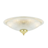 Nicosa Classic Brass Halophane Flush Ceiling Light GL133