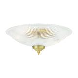 Nicosa Classic Brass Halophane Flush Ceiling Light GL133