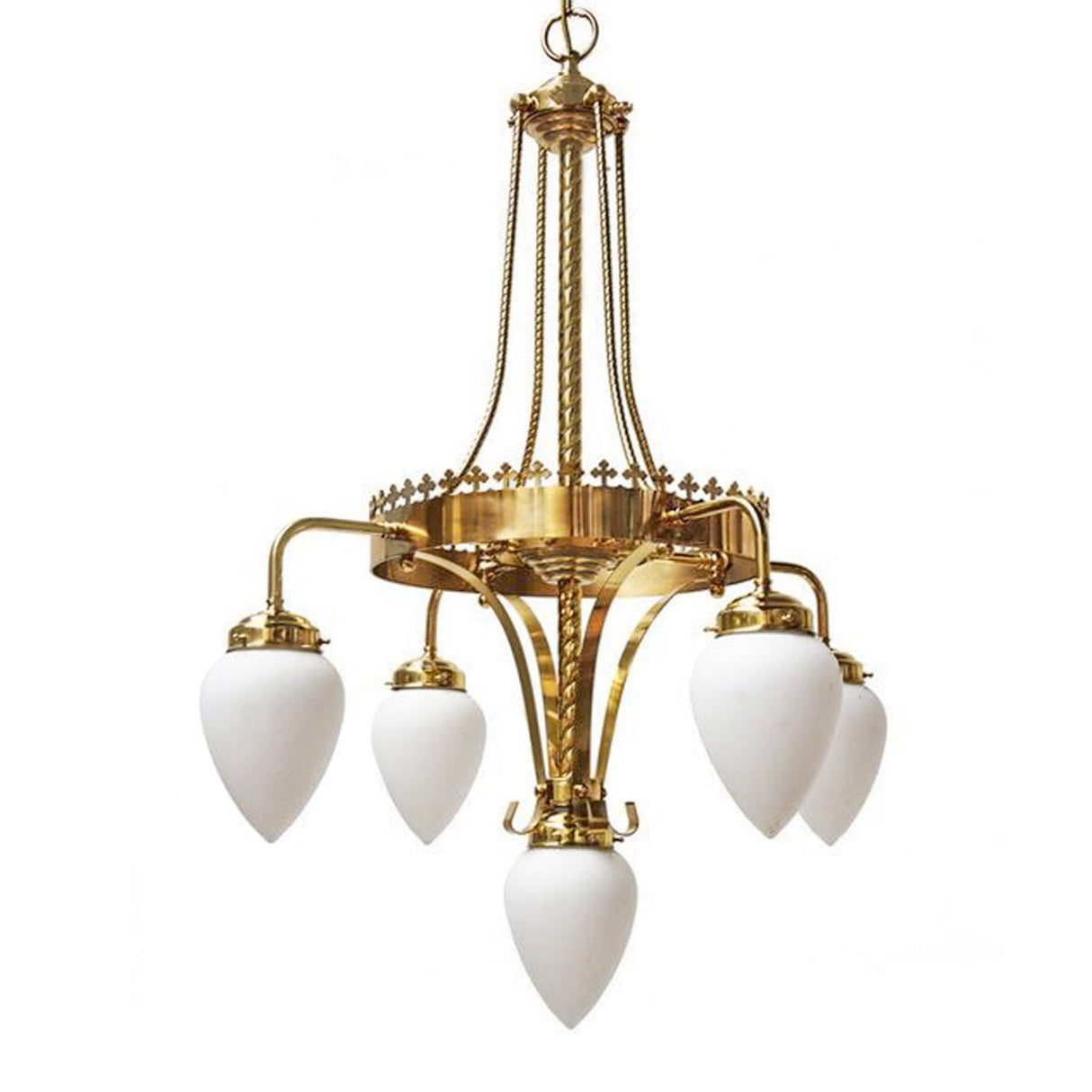 Killarney 5-Light Grand Chandelier in Antique Brass
