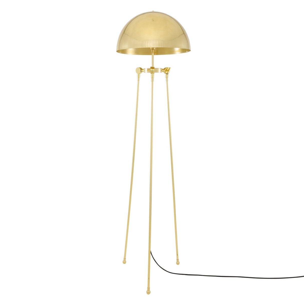 Maua Brass Floor Lamp - Oceanic Elegance in Antique Finish