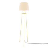 Antique Brass Lismore Tripod Floor Lamp