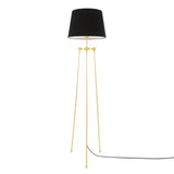 Antique Brass Lismore Tripod Floor Lamp