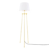 Antique Brass Lismore Tripod Floor Lamp