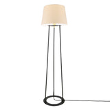 Borris Elegant Floor Lamp in Matte Black and Polished Brass Finish