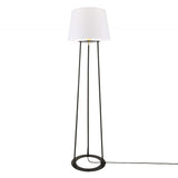 Borris Elegant Floor Lamp in Matte Black and Polished Brass Finish