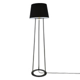 Borris Elegant Floor Lamp in Matte Black and Polished Brass Finish