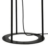 Borris Elegant Floor Lamp in Matte Black and Polished Brass Finish