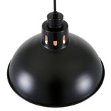 Vintage Elegance: Matte Black and Brushed Copper Double Pendant Light
