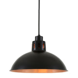 Vintage Elegance: Matte Black and Brushed Copper Double Pendant Light