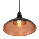 Alma Elegance: Black Copper Hourglass Pendant Light