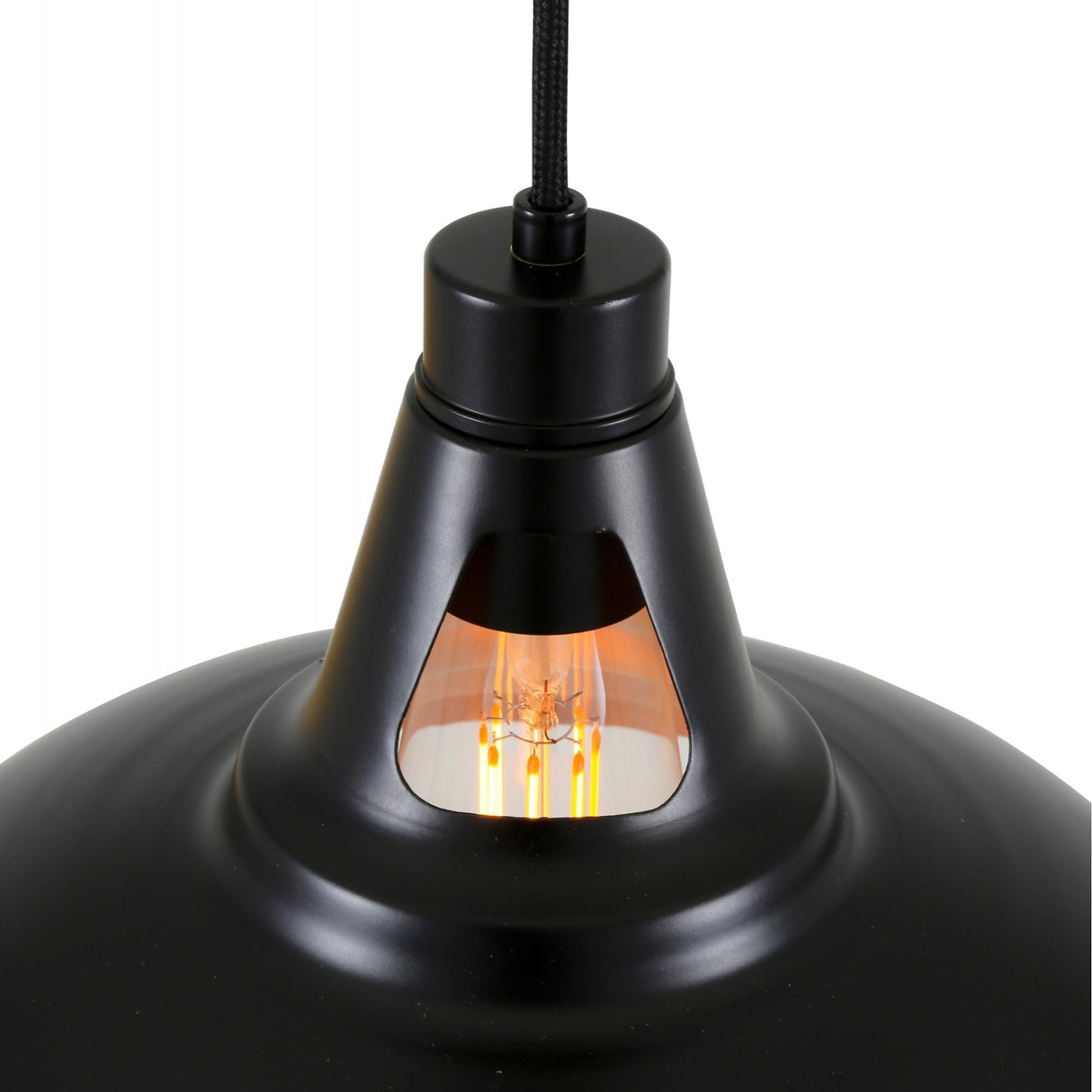 Alma Elegance: Black Copper Hourglass Pendant Light