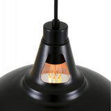 Alma Elegance: Black Copper Hourglass Pendant Light