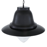 Knightsdale Nautical Pendant Light, Matte Black Finish with Opal Glass Shade