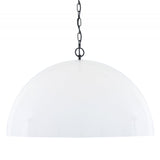 Elegant Goma Pendant Light in White with Gold Leaf Interior