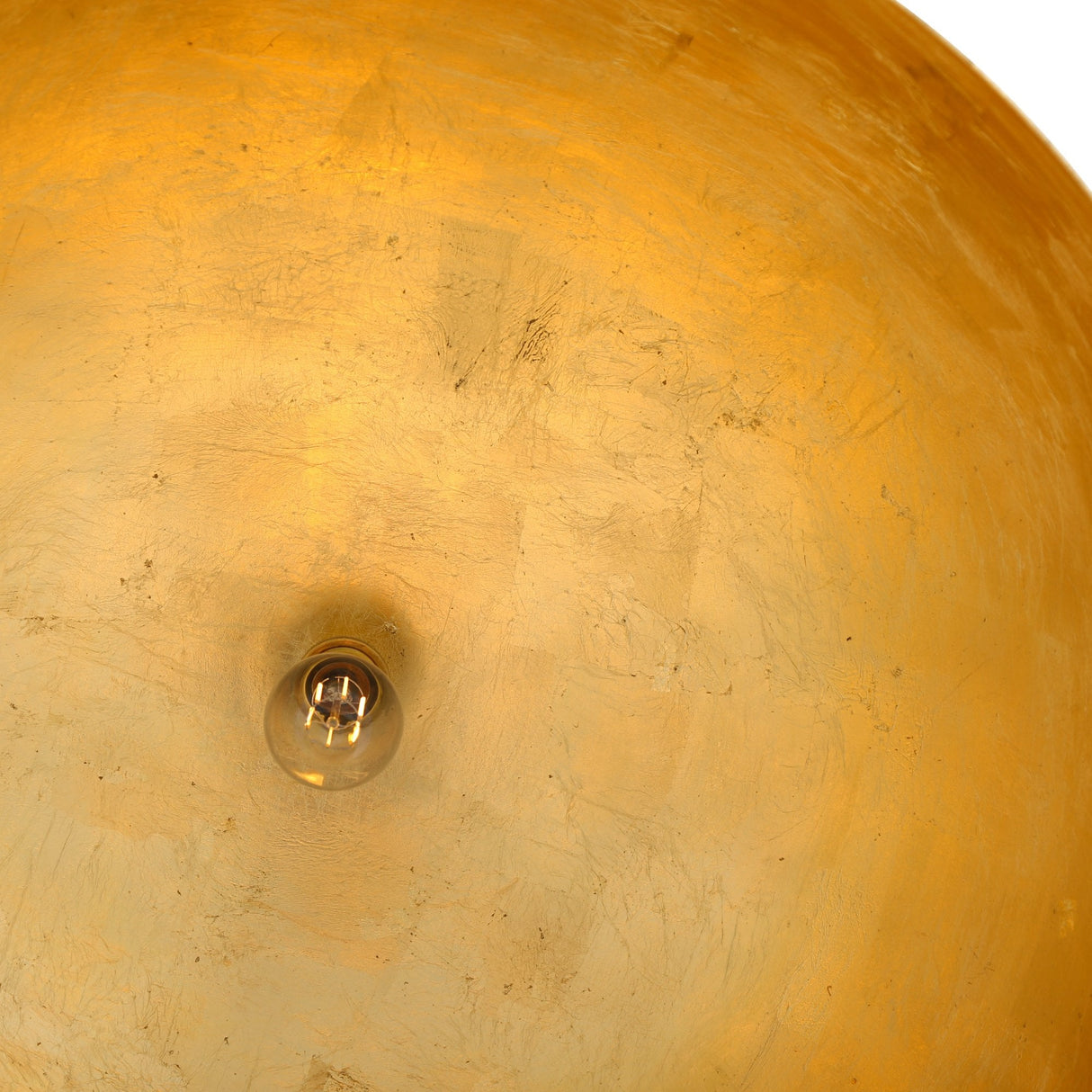 Elegant Goma Pendant Light in White with Gold Leaf Interior