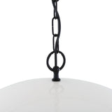 Elegant Goma Pendant Light in White with Gold Leaf Interior