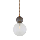 Helena Pendant Light with Clear Glass and Antique Brass Finish