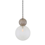 Helena Pendant Light with Clear Glass and Antique Brass Finish