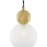 Helena Pendant Light with Clear Glass and Antique Brass Finish