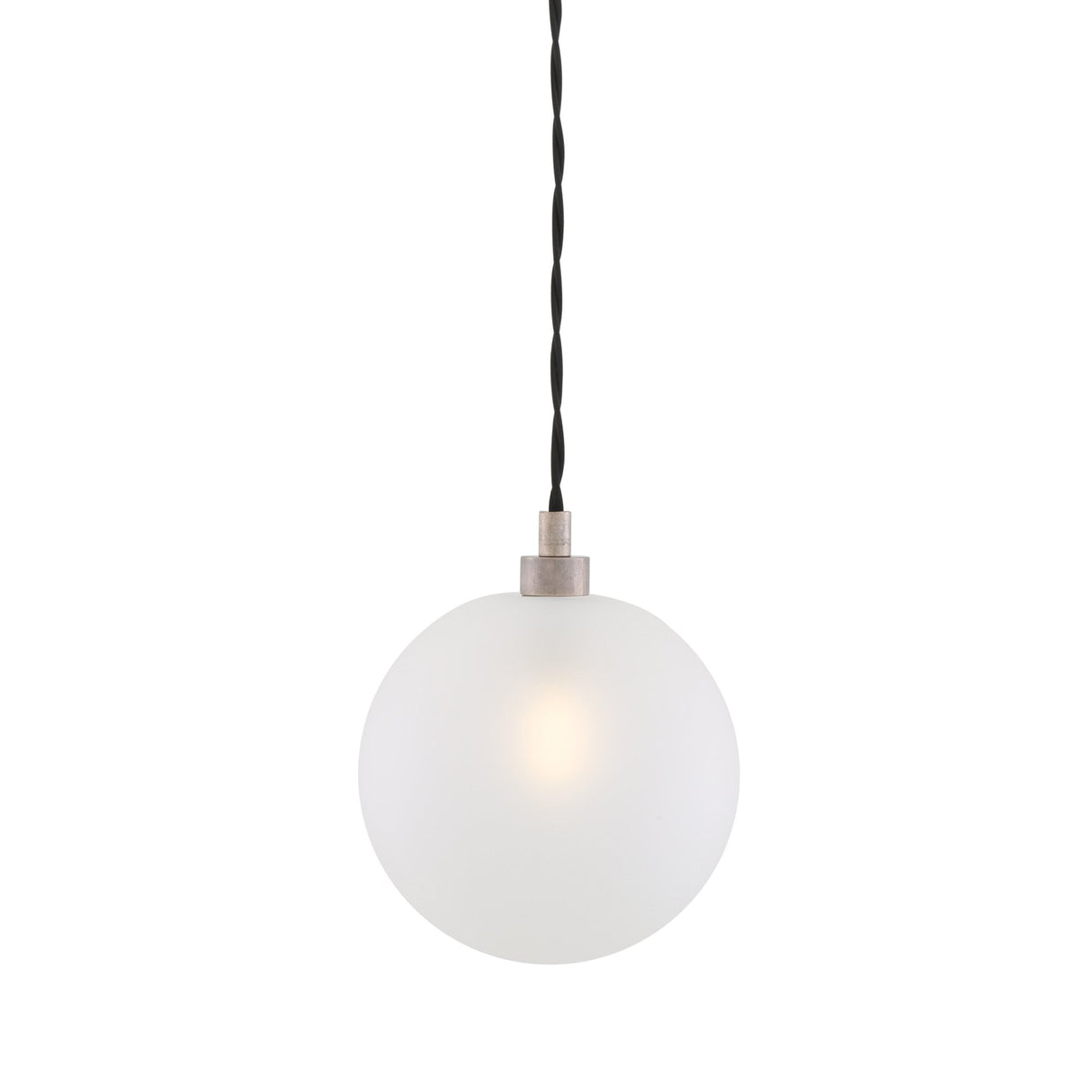 Antique Brass Globe Pendant Light with Clear Glass by Madlin