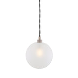 Antique Brass Globe Pendant Light with Clear Glass by Madlin