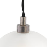 Antique Brass Globe Pendant Light with Clear Glass by Madlin