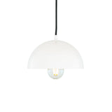 Sleek Avon Pendant Light, Matte Black with Brass Interior, 20cm
