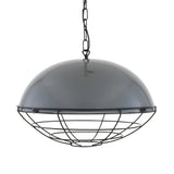 Modern Industrial Black & White Cage Pendant