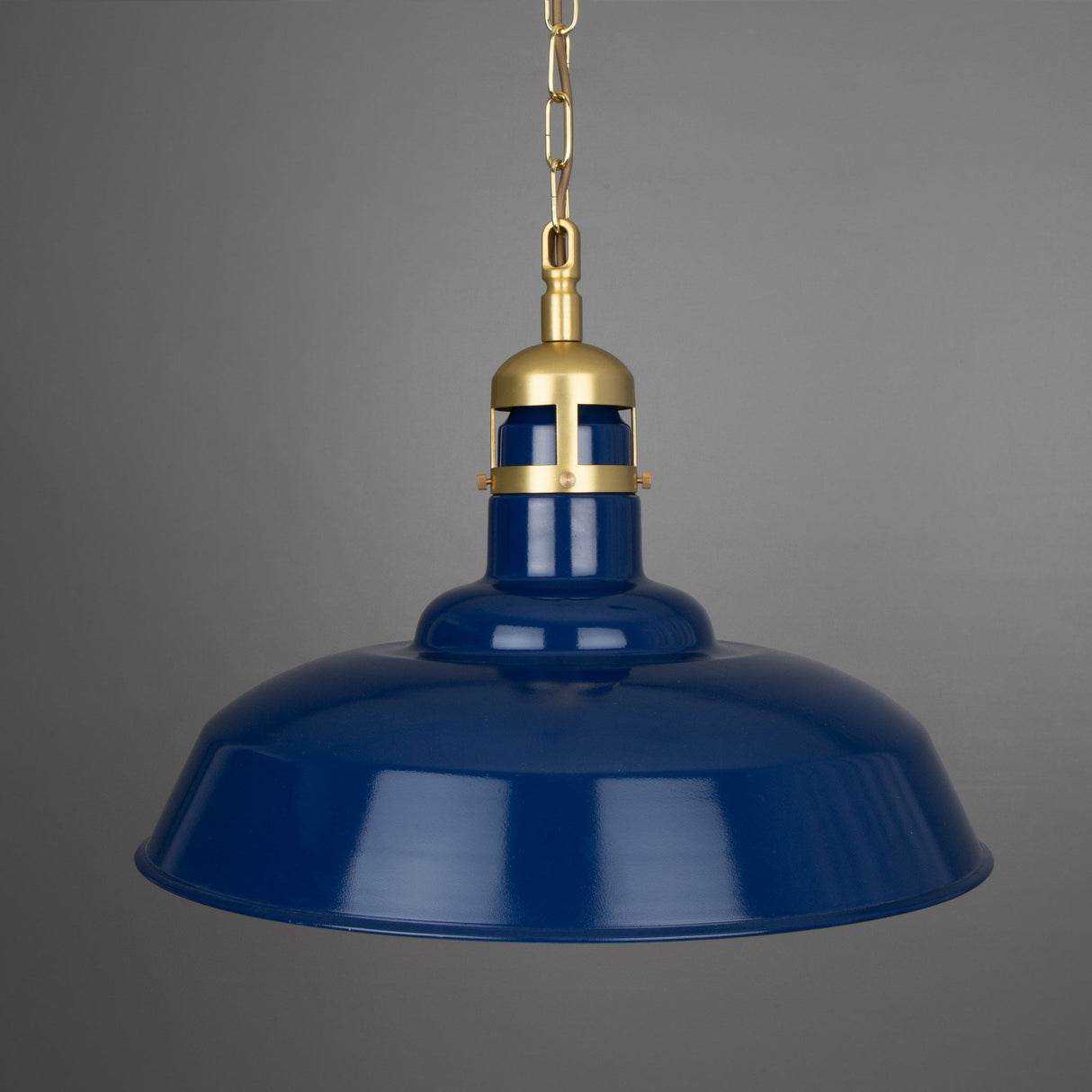 Vintage Industrial Matlock Pendant in Antique Brass and Pink