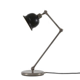 Elegant Nico Lamp in Antique Silver with Sleek Black Shade