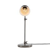 Elegant Nico Lamp in Antique Silver with Sleek Black Shade