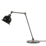 Elegant Nico Lamp in Antique Silver with Sleek Black Shade