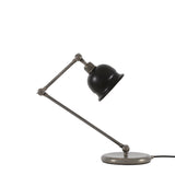 Elegant Nico Lamp in Antique Silver with Sleek Black Shade