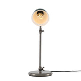 Elegant Nico Lamp in Antique Silver with Sleek Black Shade
