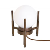 Eske Modern Glass and Brass Table Lamp