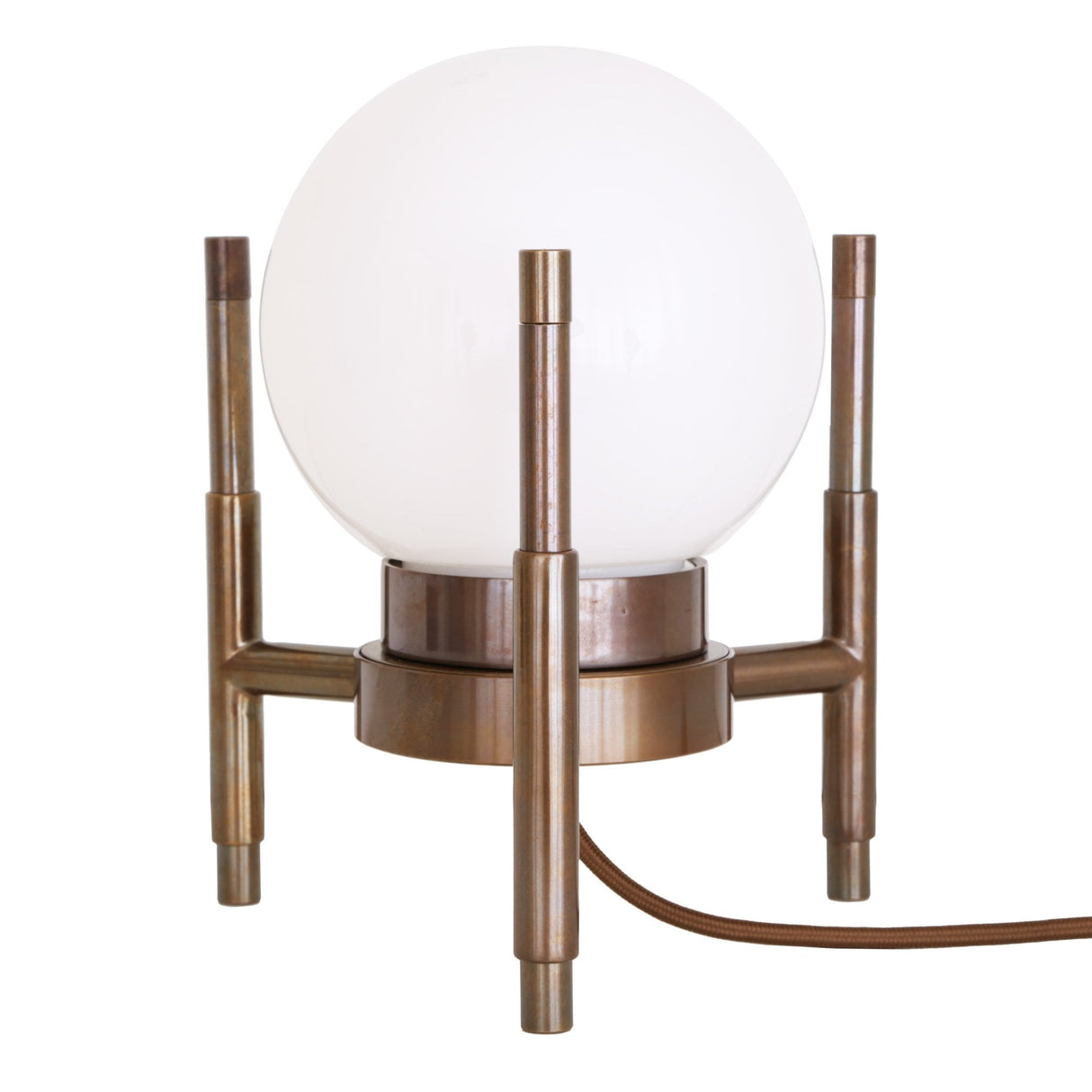 Eske Modern Glass and Brass Table Lamp