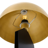 Sleek Brass & Matte Black Pencil Table Lamp