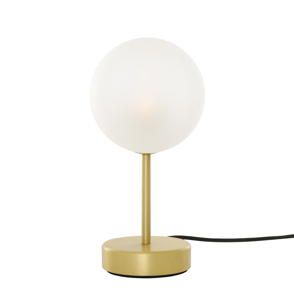 Helena Modern Brass and Glass Table Lamp with 15cm Globe Shade