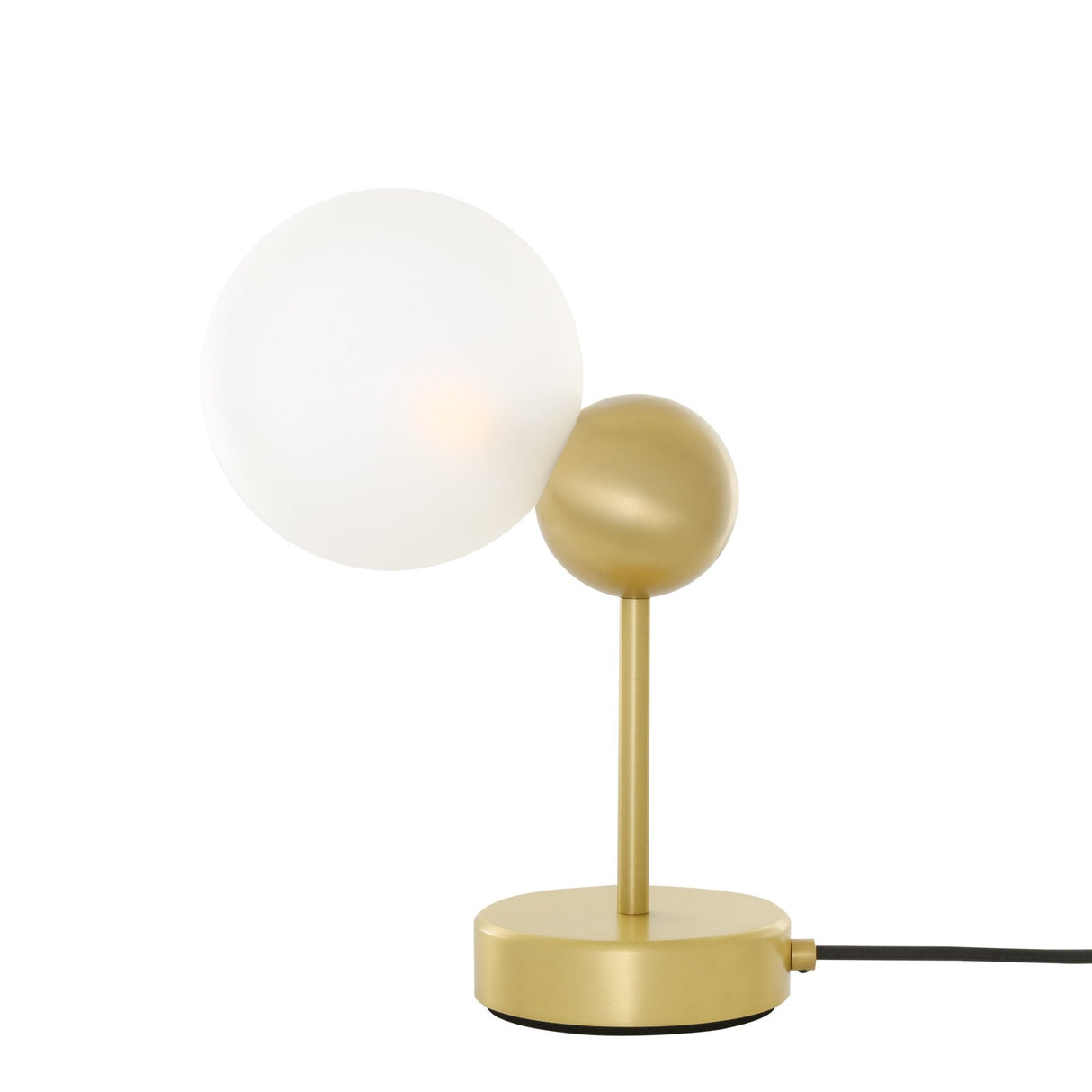 Helena Modern Brass and Glass Table Lamp with 15cm Globe Shade