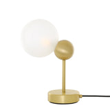 Helena Modern Brass and Glass Table Lamp with 15cm Globe Shade