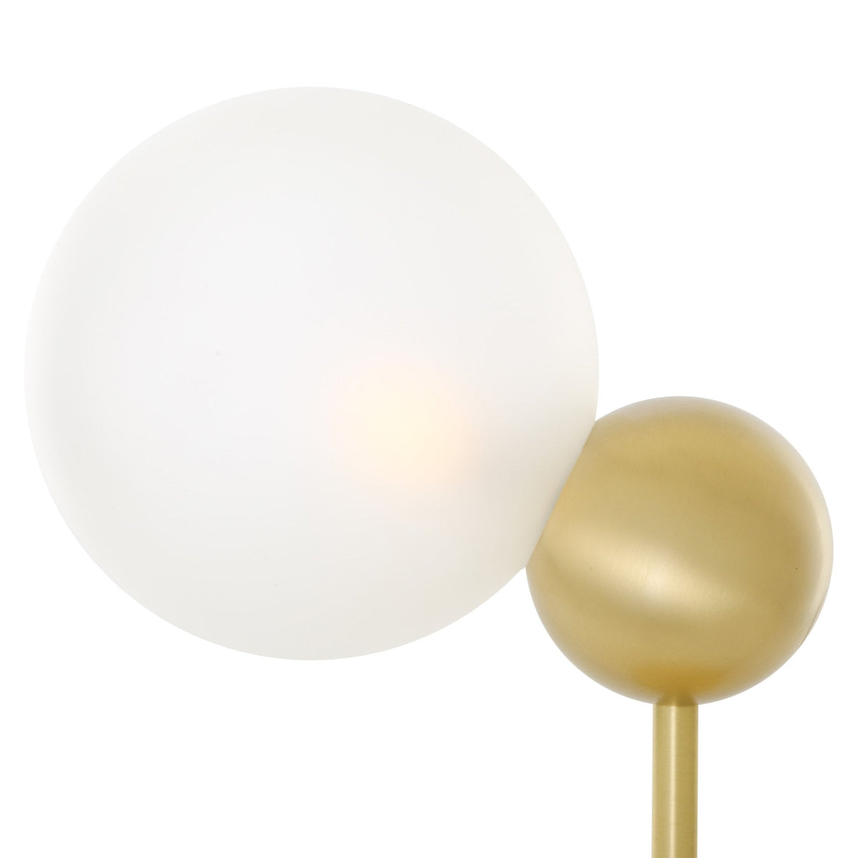 Helena Modern Brass and Glass Table Lamp with 15cm Globe Shade